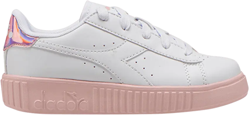  Diadora Game Step Little Kid &#039;White Pink Peachskin&#039;