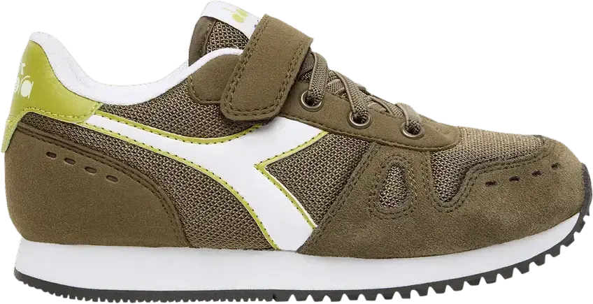  Diadora Simple Run Little Kid &#039;Olive Green&#039;