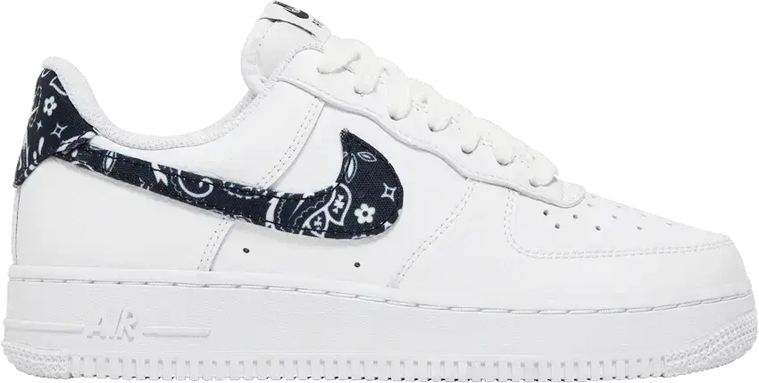  Nike Air Force 1 Low &#039;07 Essential White Black Paisley (Women&#039;s)