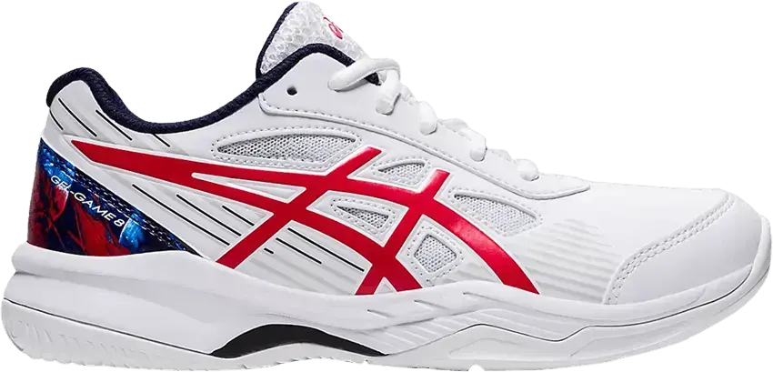 Asics Gel Game 8 LE GS &#039;White Classic Red&#039;