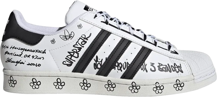  Adidas Superstar &#039;Sharpie Pack - Graffiti White Black&#039;