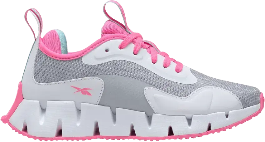  Reebok Zig Dynamica J &#039;Cold Grey Electro Pink&#039;