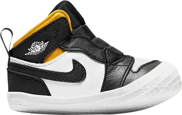  Jordan 1 Crib Bootie Black White Varsity Maize (I)