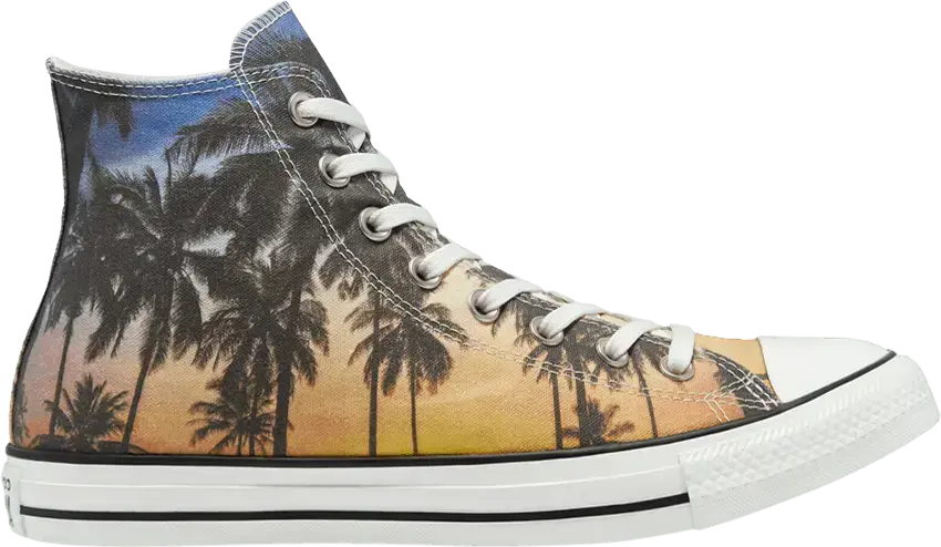  Converse Chuck Taylor All Star High &#039;Sunset Palms - Orange&#039;