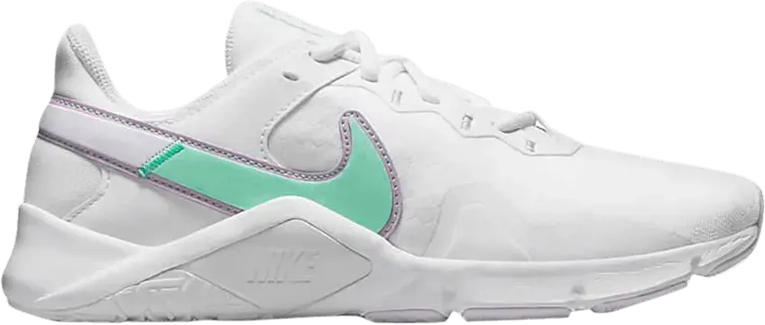  Nike Legend Essential 2 White Green Glow (Women&#039;s)