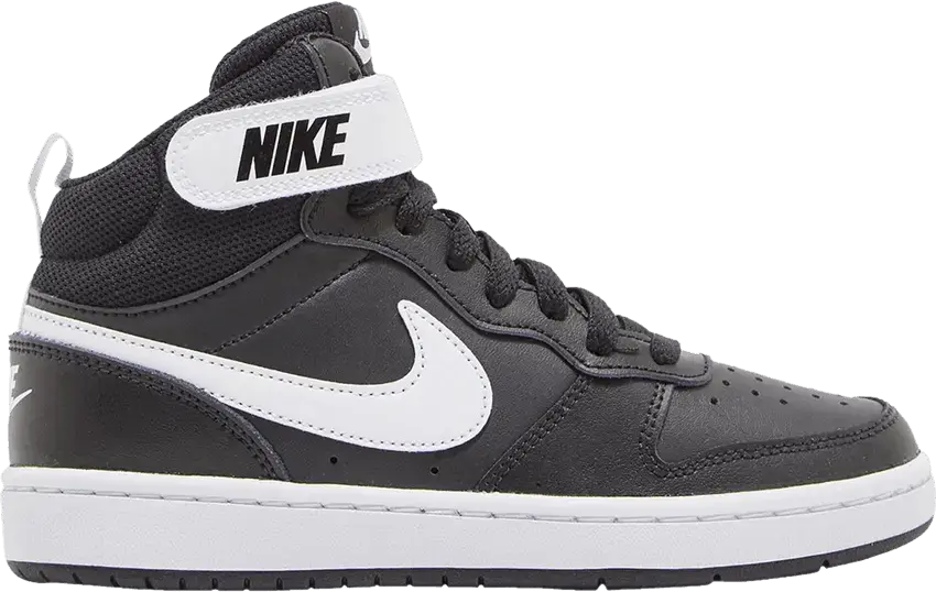  Nike Court Borough Mid 2 GS &#039;Black White&#039;