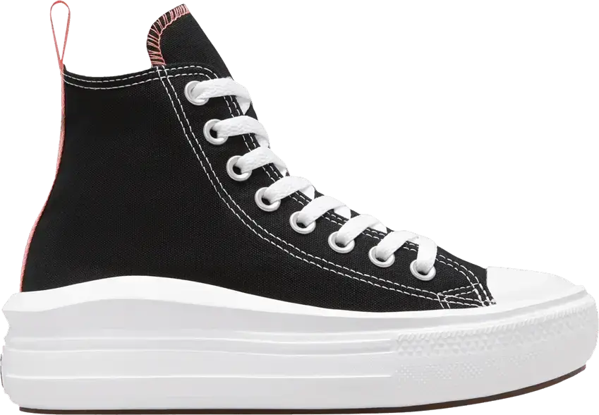  Converse Chuck Taylor All Star Move Platform Black Pink Salt (GS)