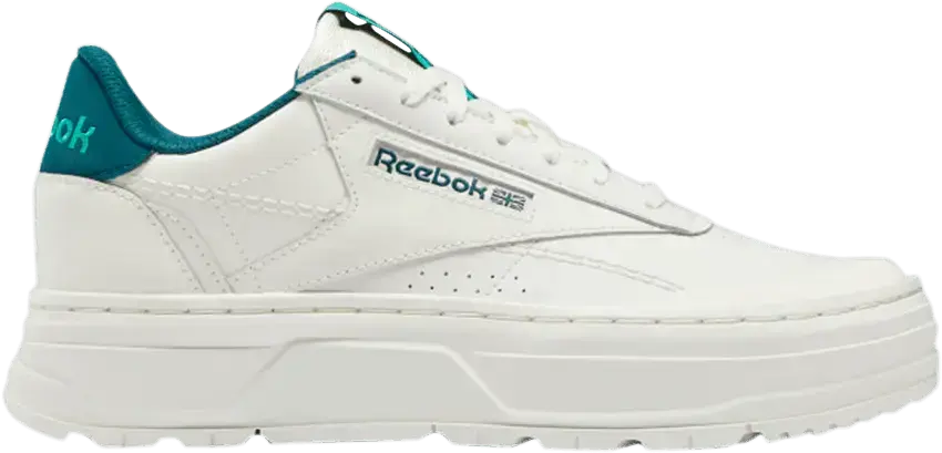  Reebok Club C Double Geo Chalk Future Teal (Women&#039;s)