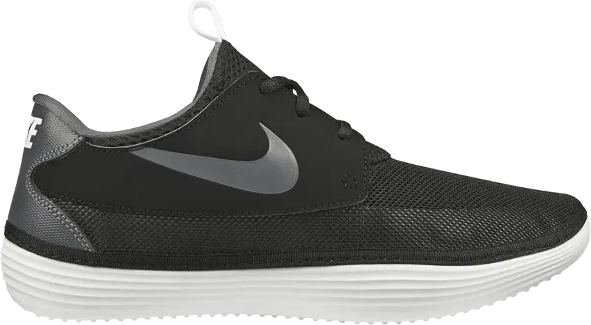  Nike Solarsoft Moccasin Black Dark Grey