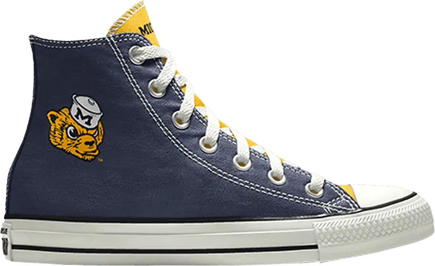  Converse Chuck Taylor All Star High &#039;University of Michigan Wolverines&#039; By You