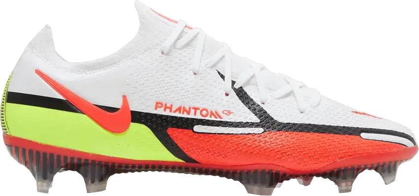  Nike Phantom GT2 Elite FG White Volt Black Bright Crimson