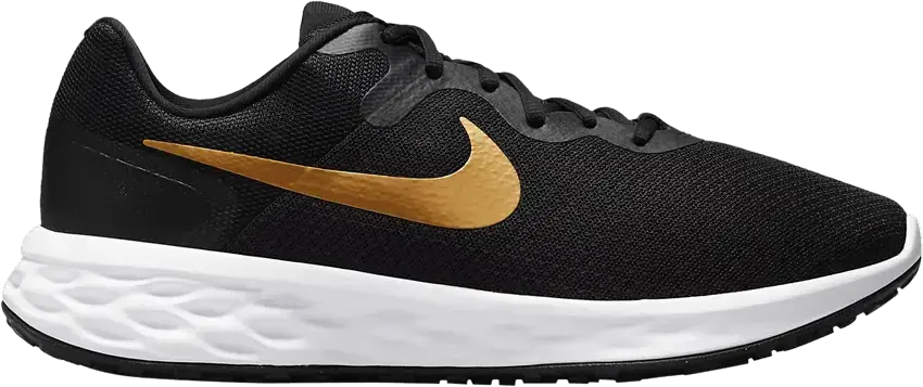  Nike Revolution 6 Extra Wide &#039;Black Metallic Gold&#039;