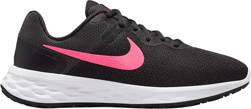  Nike Wmns Revolution 6 Next Nature Wide &#039;Black Hyper Pink&#039;