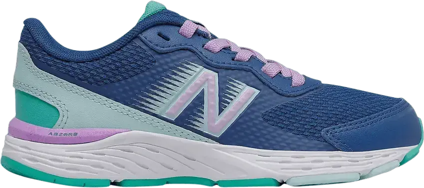  New Balance 680v6 Big Kid Wide &#039;Captain Blue Mint&#039;