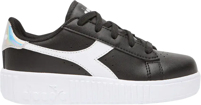  Diadora Game Step Little Kid &#039;Black White&#039;