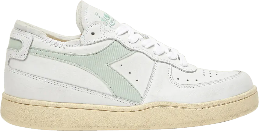  Diadora Mi Basket Row Cut &#039;White Smoke Green&#039;