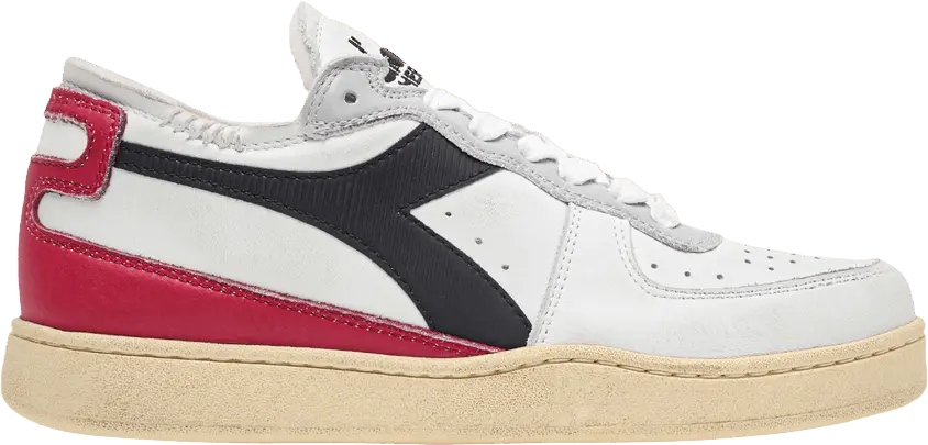  Diadora Mi Basket Row Cut &#039;White Garnet Black&#039;