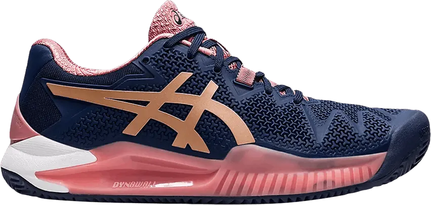  Asics Wmns Gel Resolution 8 Clay &#039;Peacoat Rose Gold&#039;