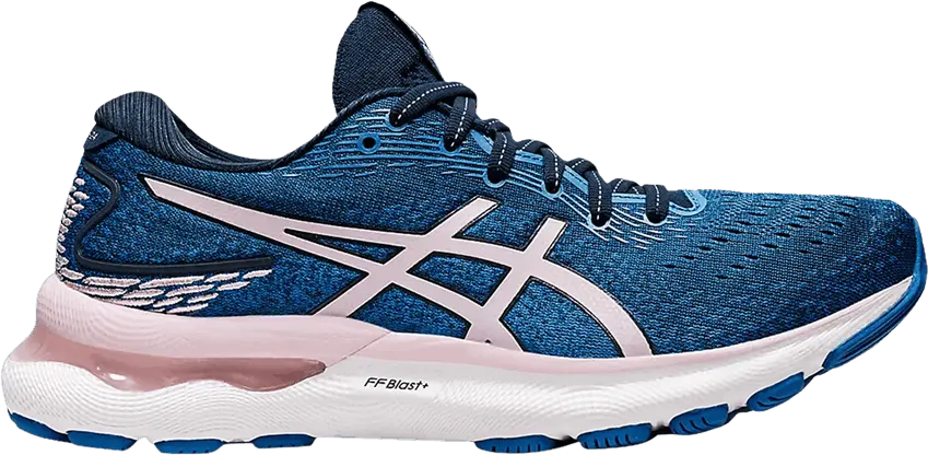  Asics Wmns Gel Nimbus 24 Wide &#039;French Blue Barely Rose&#039;