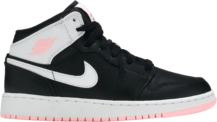  Jordan 1 Mid Arctic Pink Black (GS)