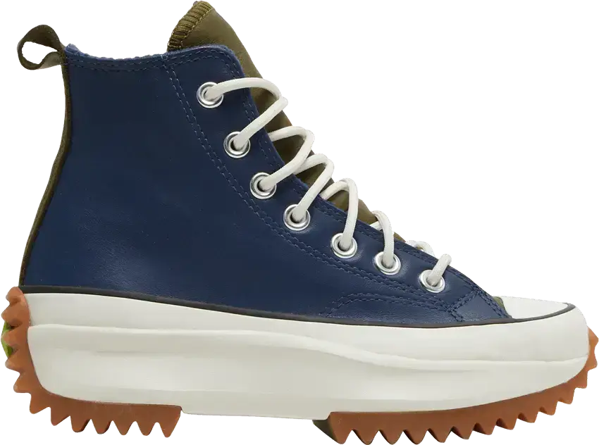  Converse Run Star Hike Hi Navy Dark Moss (Women&#039;s)