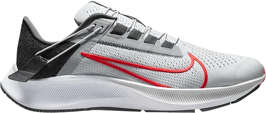  Nike Air Zoom Pegasus 38 FlyEase Extra Wide &#039;Pure Platinum Chile Red&#039;
