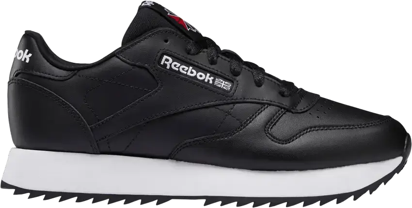  Reebok Classic Leather Ripple Black White (Women&#039;s)