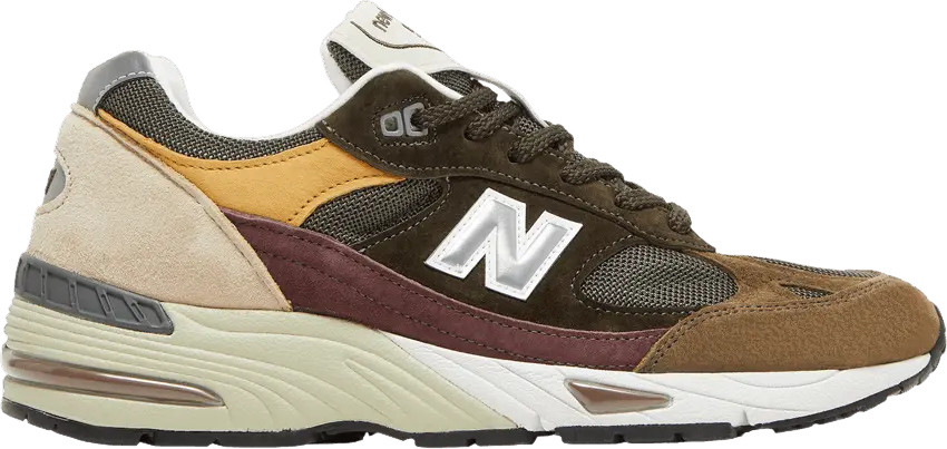  New Balance 991 Olive Burgundy Brown