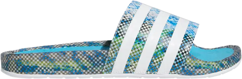  Adidas Ninja x Adilette Boost Slide &#039;Time In - Signal Cyan Glow Pink&#039;