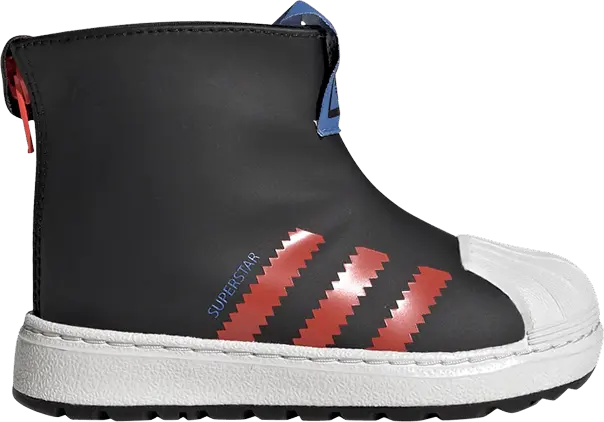  Adidas Superstar 360 Rain Boot Infant &#039;Black Bright Red&#039;