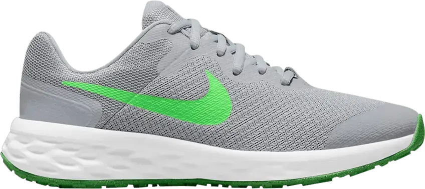  Nike Revolution 6 GS &#039;Light Smoke Grey Green Strike&#039;