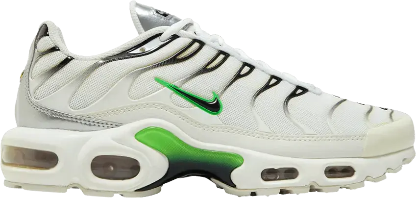  Nike Air Max Plus White Neon Metallic Silver (Women&#039;s)