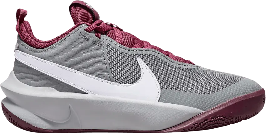  Nike Team Hustle D10 GS &#039;Smoke Grey Dark Beetroot&#039;