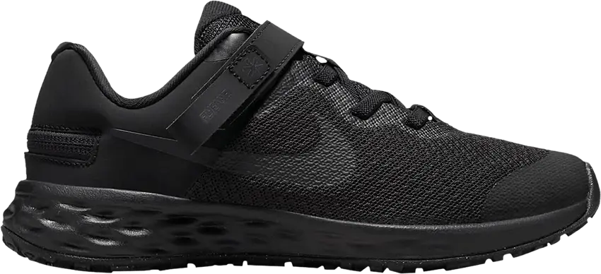  Nike Revolution 6 FlyEase PS &#039;Black Dark Smoke Grey&#039;