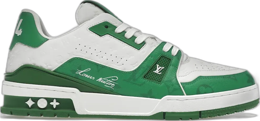 Louis Vuitton Trainer #54 Signature Green White