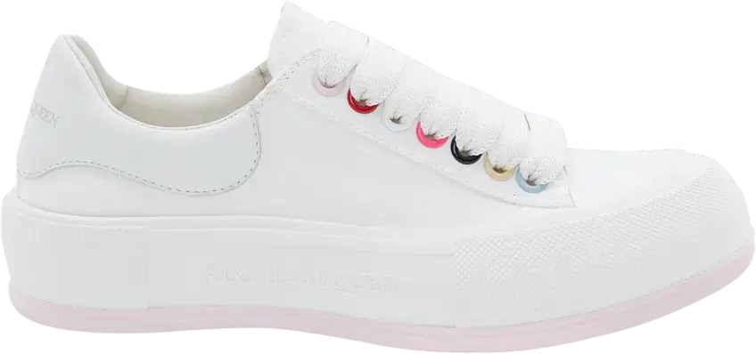  Alexander Mcqueen Alexander McQueen Wmns Deck Lace Plimsoll &#039;White Multi&#039;