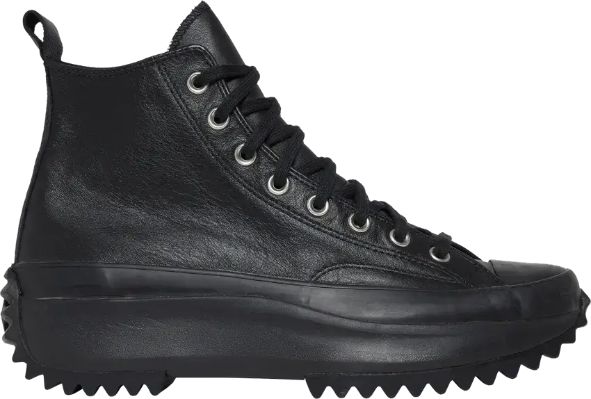  Converse Run Star Hike Hi Triple Black Leather