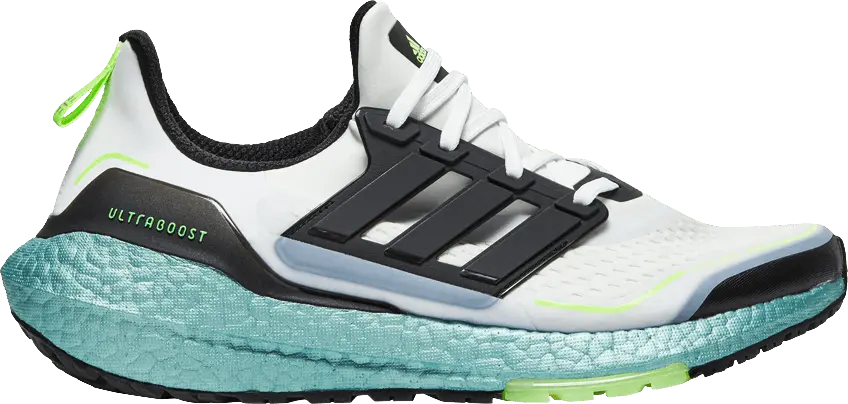  Adidas adidas Ultra Boost 21 Cold.Rdy White Signal Green