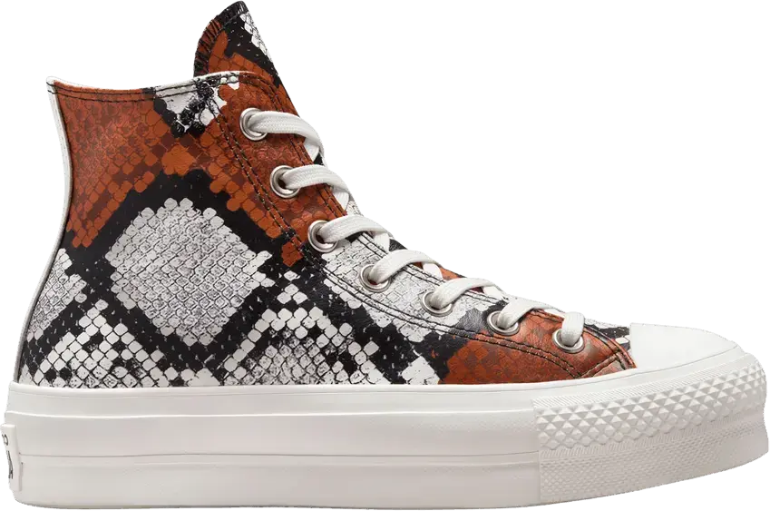  Converse Wmns Chuck Taylor All Star Platform &#039;Authentic Glam - Orange Snakeskin&#039;