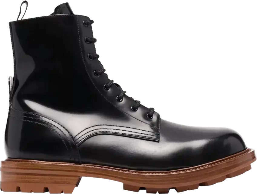 Alexander Mcqueen Alexander McQueen Lace-Up Ankle Boot &#039;Black Cedar Brown&#039;