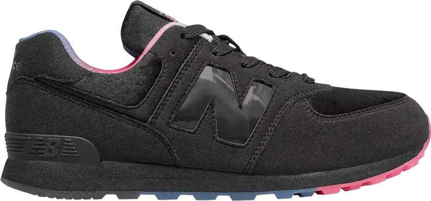  New Balance 574 Big Kid &#039;Black&#039;