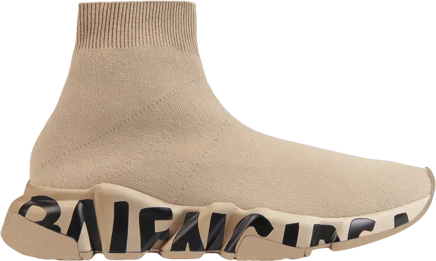  Balenciaga Wmns Speed Trainer &#039;Midsole Logo - Beige&#039;