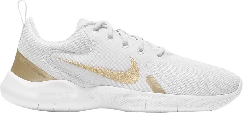  Nike Flex Experience Run 10 White Metallic Gold Star (W)