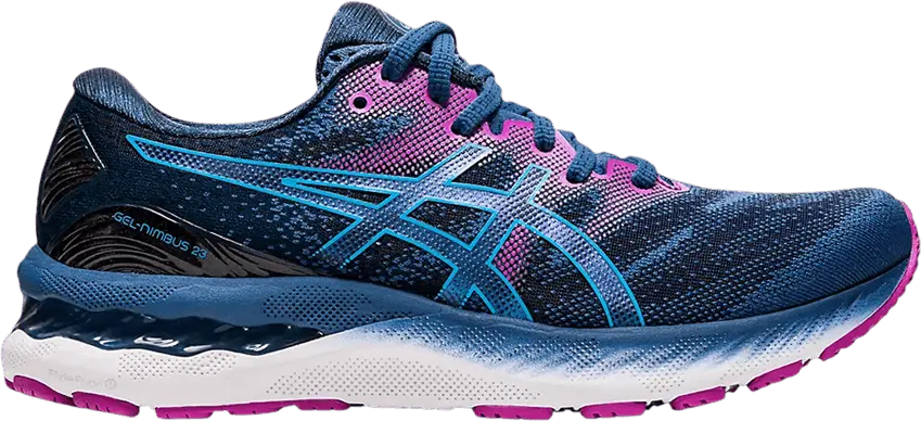  Asics Wmns Gel Nimbus 23 Wide &#039;Digital Aqua Plum&#039;