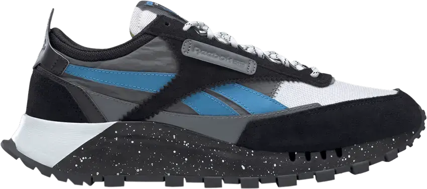  Reebok Classic Leather Legacy Black Blue White Speckle