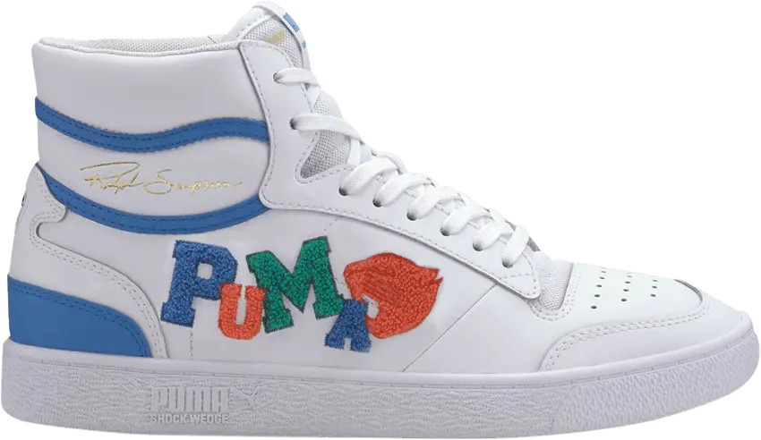  Puma Ralph Sampson Mid &#039;Badges - White Palace Blue&#039;