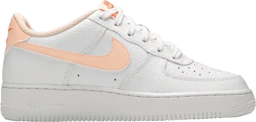  Nike Air Force 1 Low White Hyper Crimson (GS)