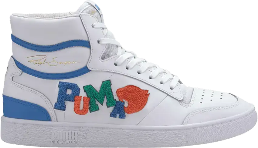  Puma Ralph Sampson Mid &#039;Badges - White Palace Blue&#039; Sample