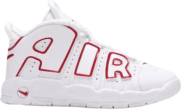  Nike Air More Uptempo White Varsity Red (TD)