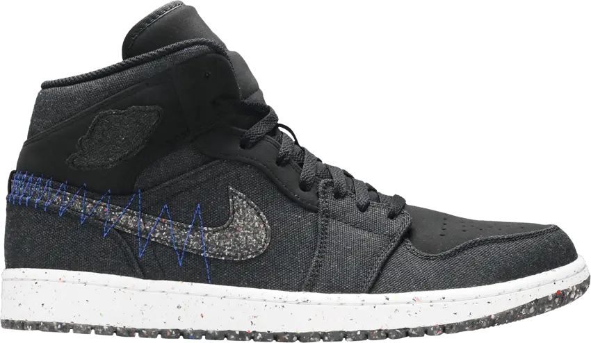  Jordan 1 Mid Crater Black